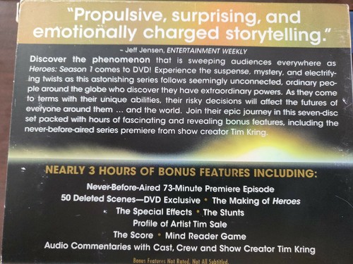 Heroes - Season 1 & 2 DVD Set NBC - Picture 4 of 5