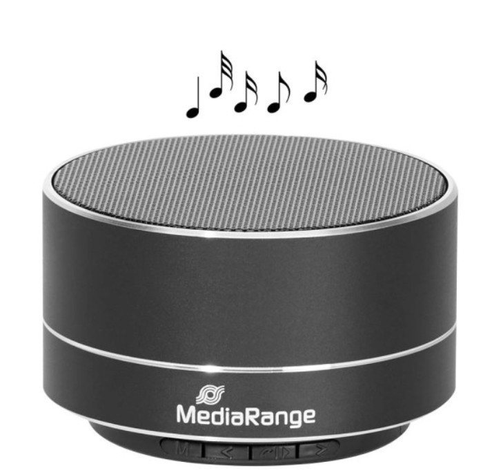 Mediarange Tragbarer Bluetooth® Lautsprecher, Schwarz Mr733 - Ovp
