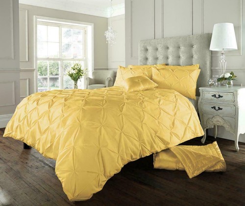 Pintuck Pleated Alford Duvet Cover Set Bedding With Pillowcase All UK Sizes - Picture 23 of 54