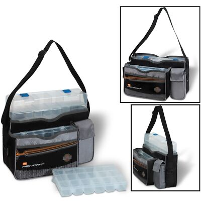 Zebco Uni Tackle Keeper 37x18x24cm Angeltasche + 3 Angelboxen, Ködertasche