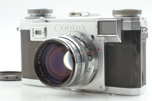 Color Dial 【Exc+5】 Zeiss Ikon Contax IIa Camera Sonnar 50mm f1.5 Lens from JAPAN