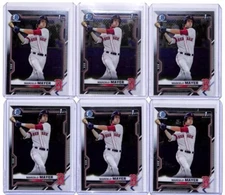 (6) Lot 2021 Bowman Chrome Draft Marcelo Mayer 1st Prospect #BDC-174 Red Sox