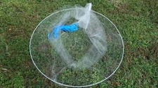 Live Bait Hoop Net Shrimp Mullet Ballyhoo Speedo 48" 3/8" Mesh Boat Pier Bridge
