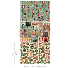 Nutcracker Happiness Christmas | A3 Fiber Decoupage Pack | Redesign with Prima