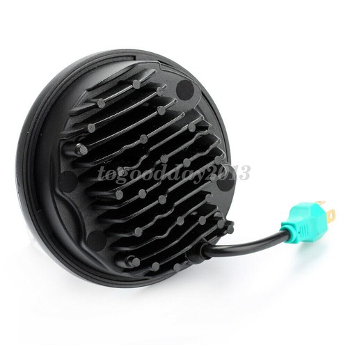 Black 5.75" Motorcycle 5-3/4'' LED Headlight HI-LO Beam DRL For Harley Davidson - Picture 6 of 10