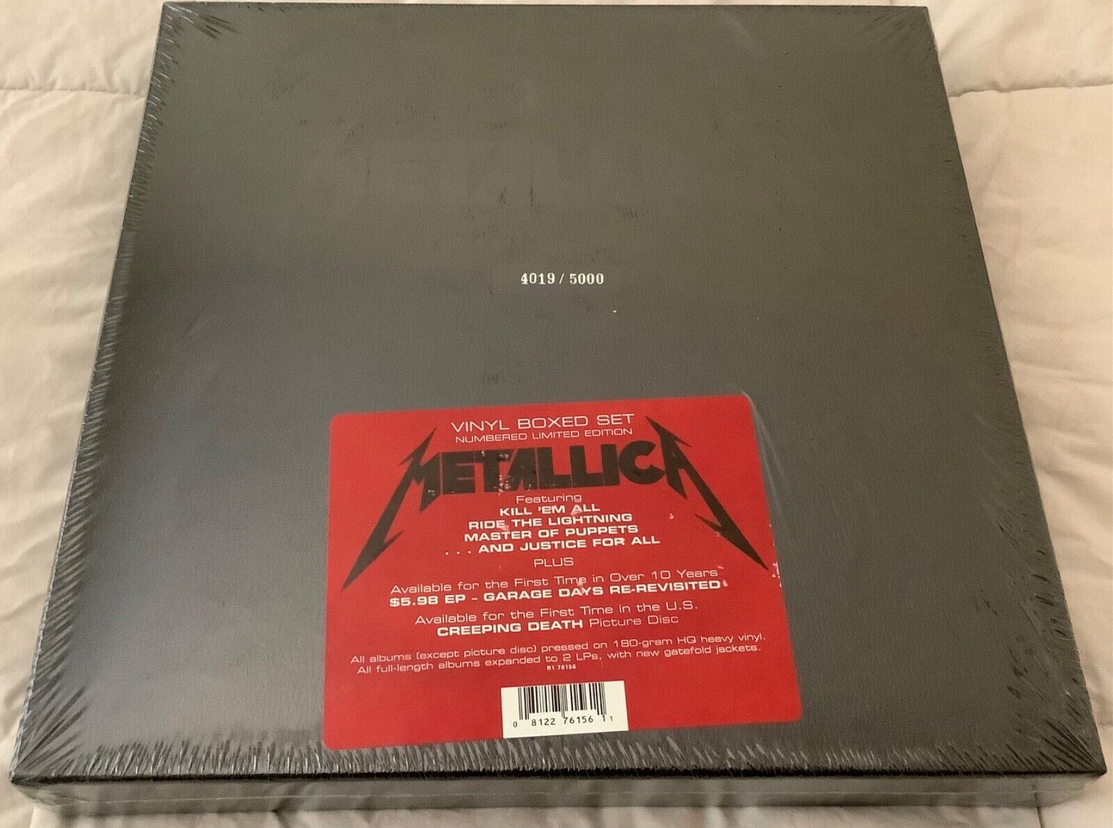 METALLICA VINYL BOXED SET NUMBERED SEALED NEW KILL RIDE MASTER JUSTICE THRASH