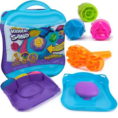 Kinetic Sand Kunststoff Kinetic Sand Set Squish Motion Koffer 3 Sande + Zubehör