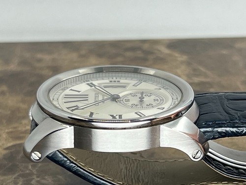 Calibre De Cartier 42mm Silver Dial Steel Watch W7100037 3389 - Picture 7 of 11