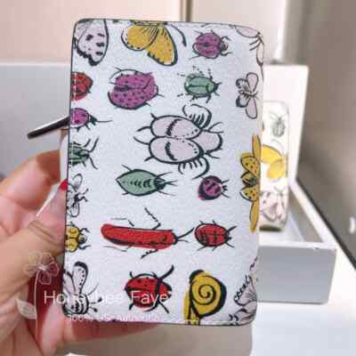 NWT Coach Medium Corner Zip Wallet With Creature Print CR936