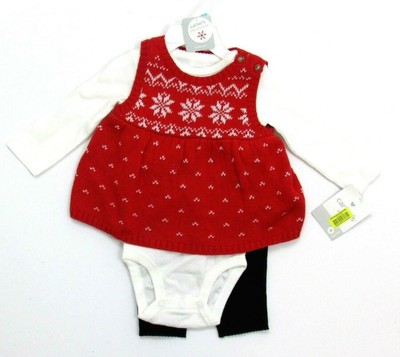 carters red sweater dress