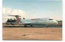 Postcard Airline EUROPEAN AVIATION on the ground AUC1.