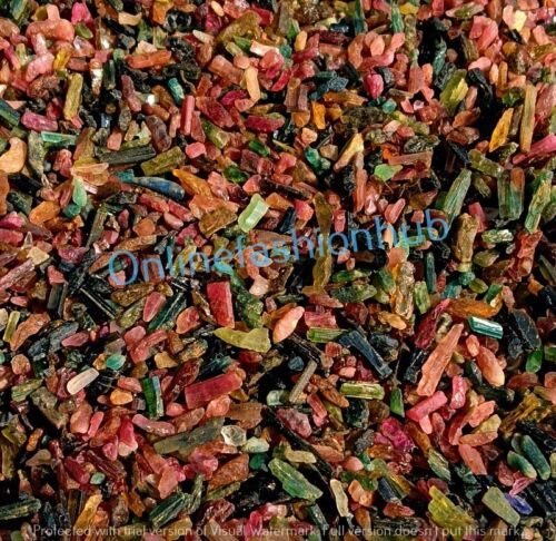 Natural Multi Tourmaline Rough Loose Gemstones With Free Gift Making Jewelry - Picture 3 of 7