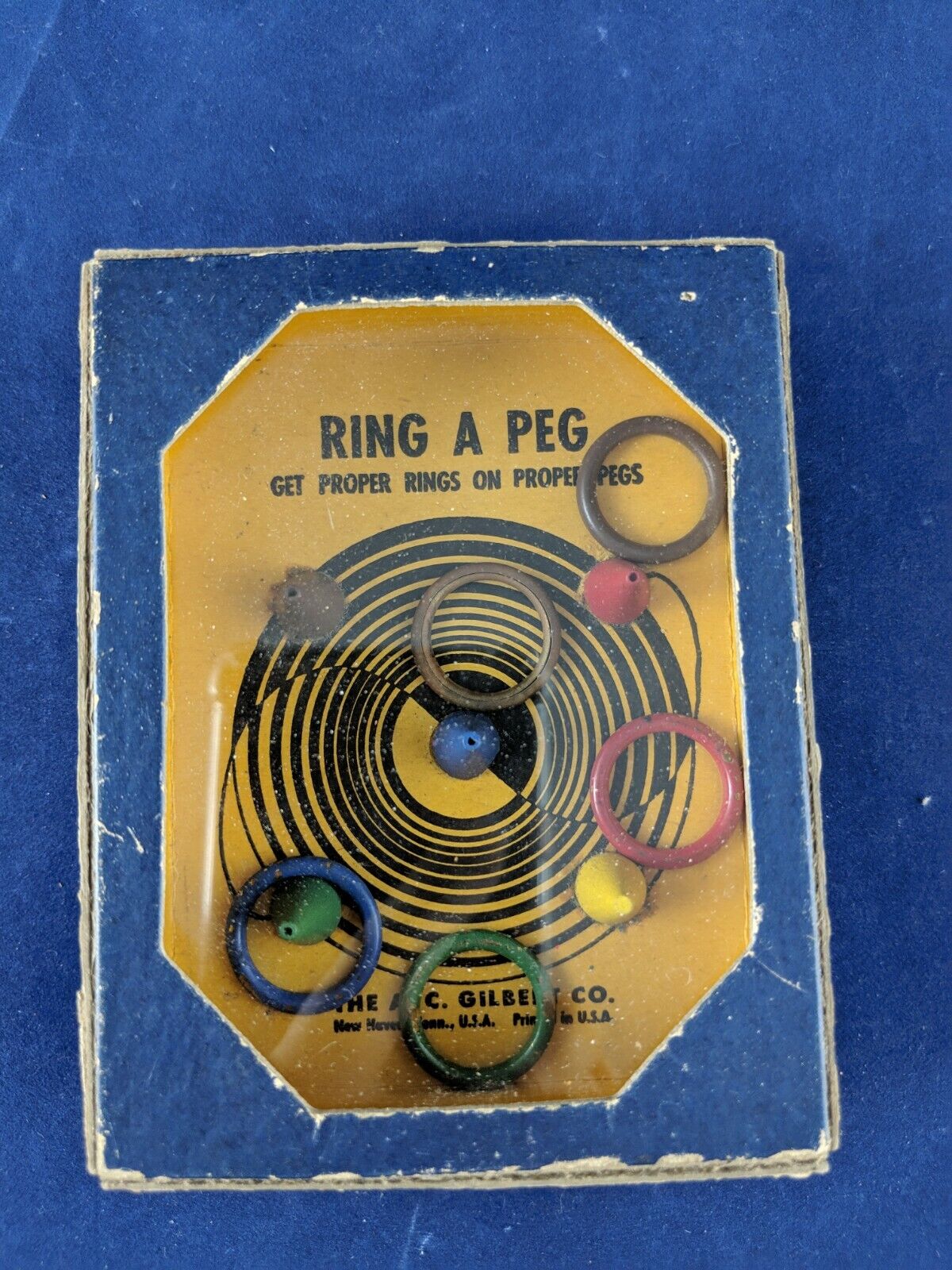 A.C. GILBERT CO."Ring A Peg" Portable Game