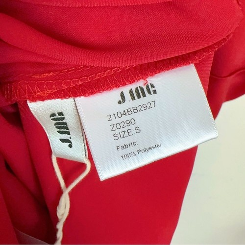 NWT J.ING Red Draped Collar Slip Dress Size Large - 第 10/10 張圖片
