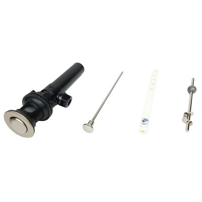 Bathroom Faucet Vanity Sink Plastic Pop-Up Drain with Overflow Brushed Nickel