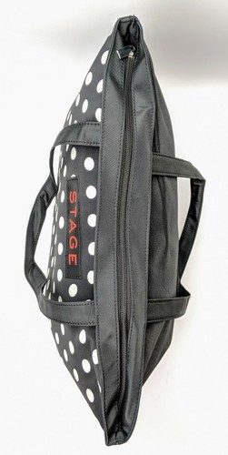 Stage Black and White Polka Dot and Stripe Tote Bag 16 in x 21 in NWOT - Picture 3 of 6