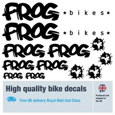 Frog new bike decals labels with free bike protection (27 pack) - 17 colours