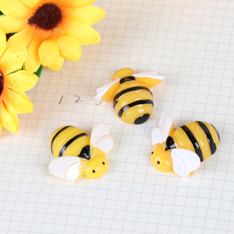 10pcs Flat Back Resin Cabochon Bee DIY Flatback Scrapbooking