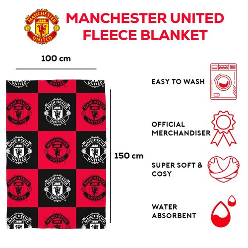Juego de cama de fútbol con funda nórdica individual doble niños adultos Manchester United FC - Imagen 5 de 8