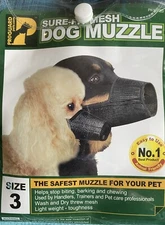 NEW Proguard Sure-Fit Dog Muzzle Mesh Size 3
