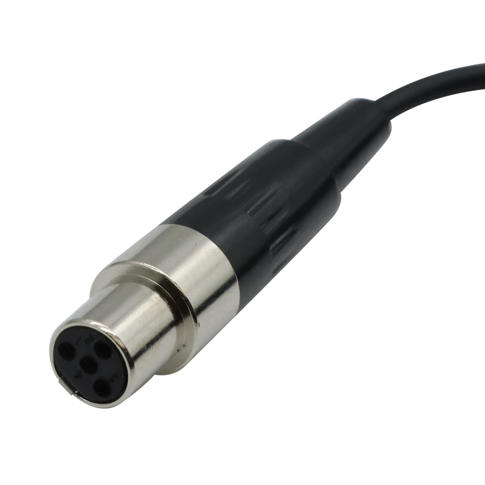 TA4F XLR 4 pin Headset Microphone For Shure ME3 PGX SLX ULX Wireless Connector - Image 2 of 4