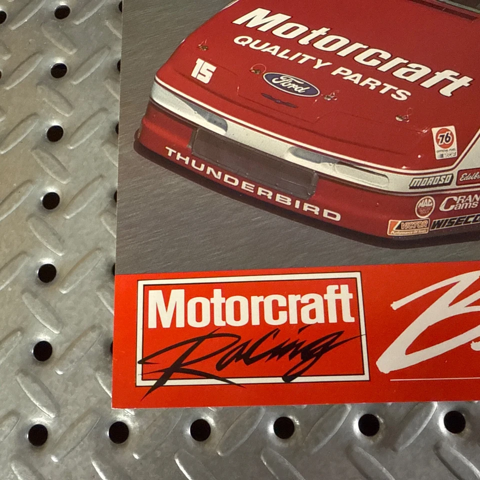 Tarjeta fotográfica Brett Bodine 1989 Motorcraft Racing Ford Thunderbird NAscar 15 8 x 10 Foto 2 de 4