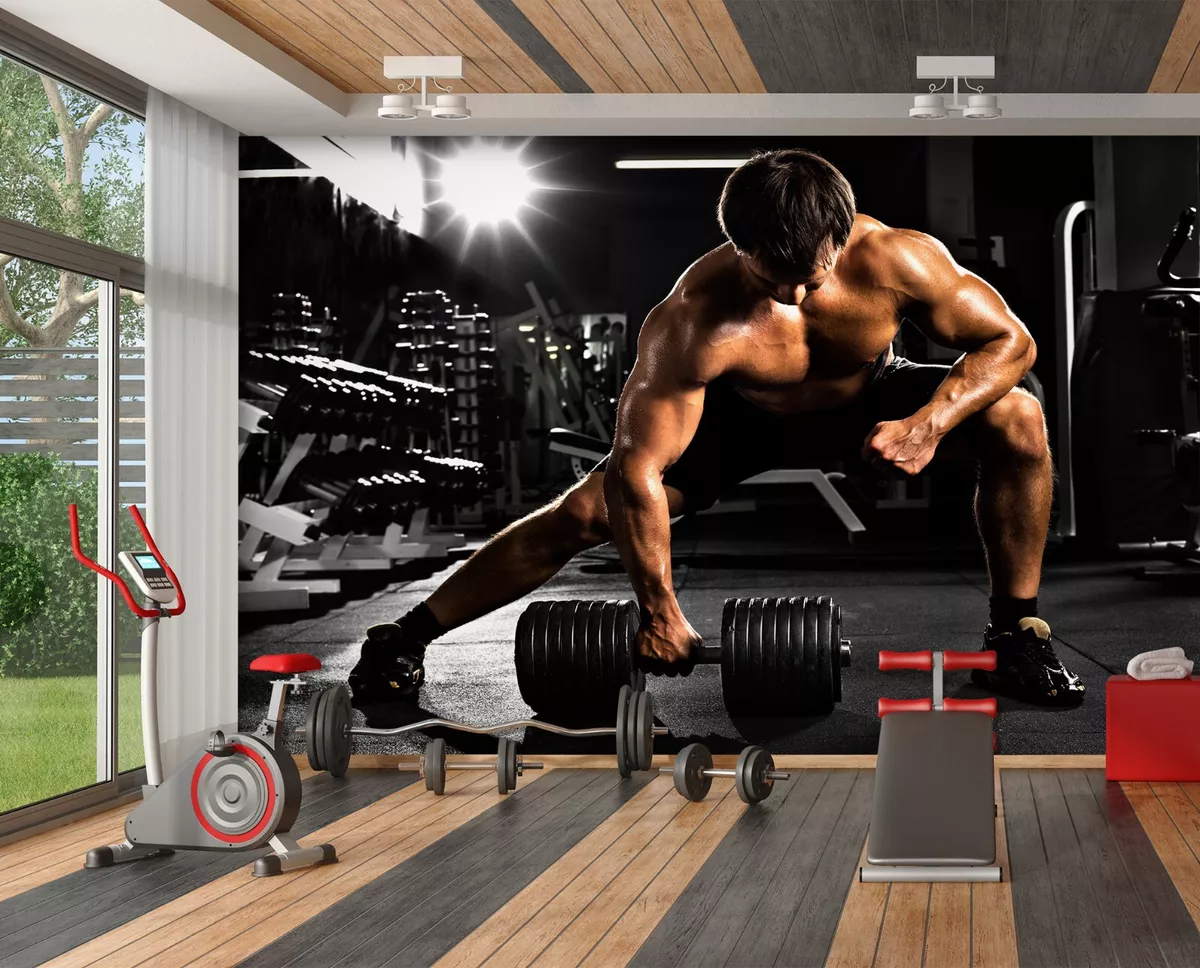 3D Gym Exercise R002 Wallpaper Wall Mural Self adhesive Commerce Panda