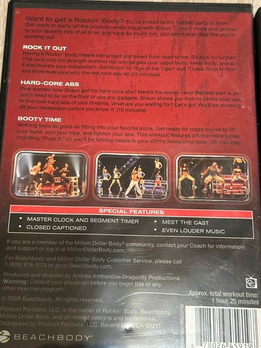 Rockin' Body Sean T Workouts (DVD , 2-Disc Set) Preowned Very Good Condition - Picture 7 of 8