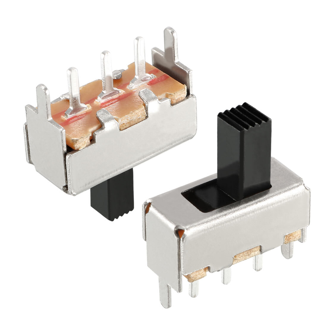 20pcs DPDT 6-Pin Push Button Switch - Self-Locking Latching Mini Switch, 3mm Pitch, For PCB & DIY Electronics