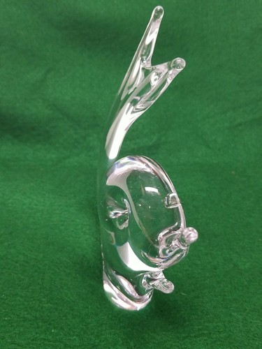 Mid Century Modern Handmade Lead Crystal Abstract DOLPHIN Royal Kendall ITALY - Picture 5 of 12