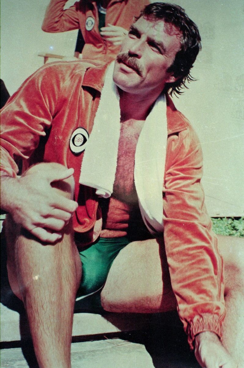 Lot of (4) TOM SELLECK Shirtless In Speedo Duplicate 35mm Photo