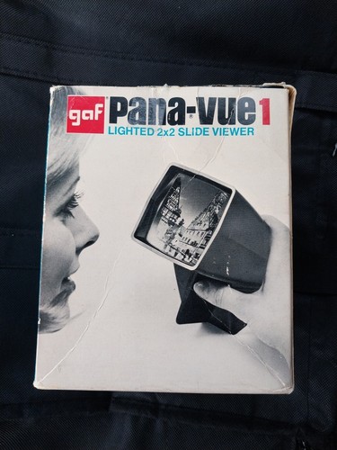 ¡Visor de diapositivas vintage GAF Pana-Vue 1 luz 2x2! ¡En caja!¡! - Imagen 2 de 7