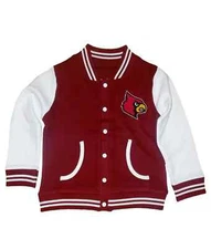 Letterman Louisville Cardinals Red and White Varsity Jacket