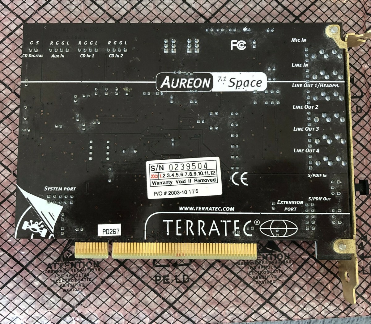 Terratec Aureon Space 7.1 PC Desktop Sound Card | eBay