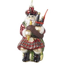 Image of Scottish Santa with Bagpipes Christmas Tree Decoration by Heaven Sends Gift Idea