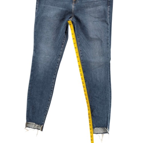 Frame Le High Skinny Jeans Womens Blue Stretch Notch Hem Denim Size 29 - Picture 8 of 12