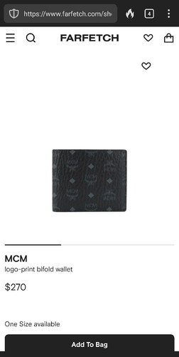 MCM Men's Visetos Monogram Flap Wallet BLACK - Picture 10 of 11