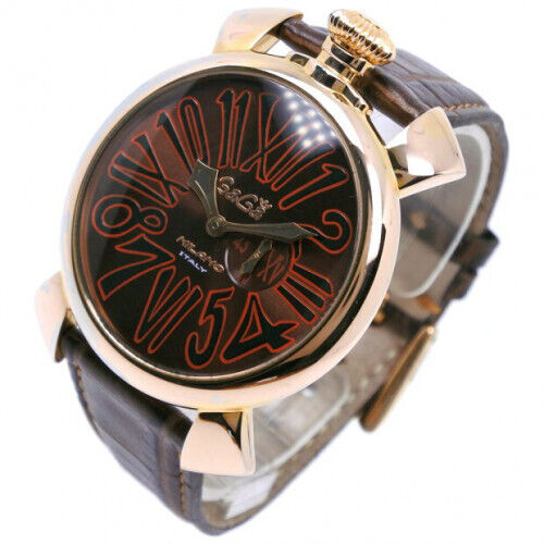 Gaga Milano Manuale 46mm Quartz Wristwatch for Men's [VG Gaga Milano Manuale 46mm Quartz Wristwatch for Men's [VG