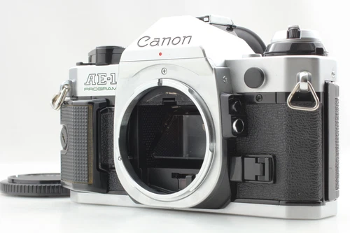 [Near MINT] Canon AE-1 Program Silver 35mm SLR Film Camera Body Only From JAPAN