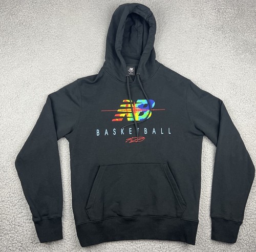 New Balance Hoodie Men Small Black Sweatshirt Seismic Kawhi Leonard Signature