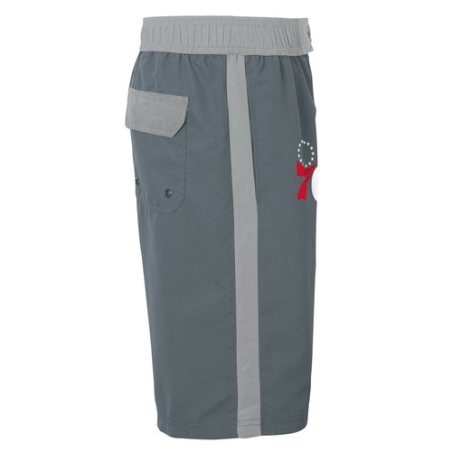Outerstuff Philadelphia 76ers NBA Boys Youth (8-20) Heat-Wave Swim Shorts, Grey - Picture 3 of 7