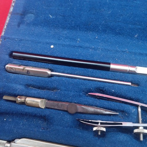 Vintage Kern Aarau Swiss Math & Engineer's 10-piece Drafting Compass Set in Case - Picture 5 of 21