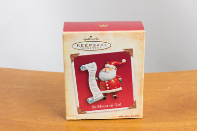 Hallmark Keepsake Ornament So Much To Do 2004 Santa's Christmas List