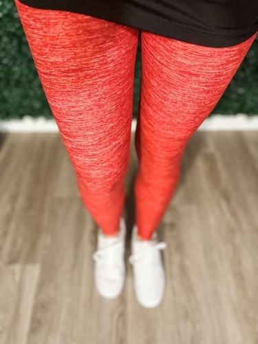 Leggings OS LuLaRoe ~ ROJO JASPEADO ~ Tallas 2-10, TALLA ÚNICA; DÍA DE SAN VALENTÍN - Imagen 2 de 4