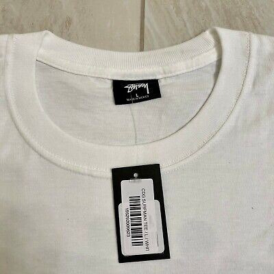 New Stussy x Comme des Garçons CDG Surfman Tee T-Shirt White Size