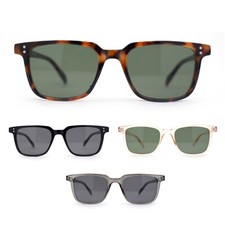Mens Hipster Thin Plastic Horn Rim Sunglasses
