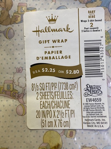 Cleo Hallmark Gift Wrap Wrapping Retro 90’s Vintage Heavy Weight 5 Pkgs USA Lot - Picture 5 of 16