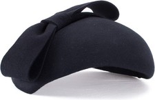 Lawliet Teardrop Women 1940s Wool Felt Fascinator Hat Bow Tam Beret Casque A568
