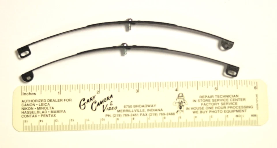 Pair of Graflex spring hangers for their large format camera spring back. NOS. - Image 3 of 4