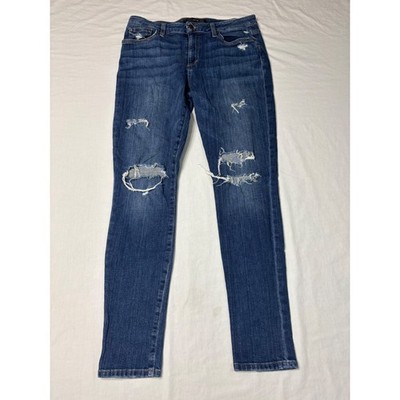 Joes Jeans The Skinny Distressed Blue Denim Jeans W31 Medium Wash Skinny Leg